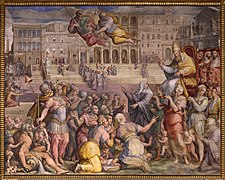 Gregorio XI torna da Avignone von Giorgio Vasari