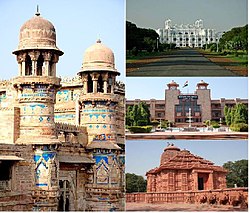 Man-Singh-Palast, Jai-Vilas-Palast, High Court, Surya-Tempel
