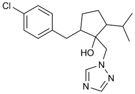 Structuurformule van ipconazool