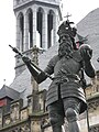 Statue of Charlemagne in front of Aachen town hall