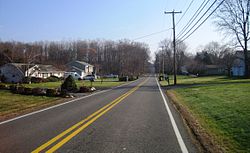 Looking east along Dey Grove Road