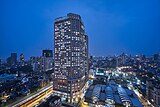 The Al Sa'adah Tower, first building of the SBUT redevelopment project in Bhendi Bazaar.