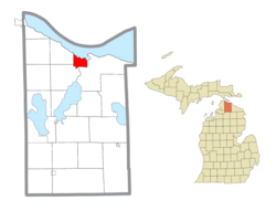 Location within Cheboygan County