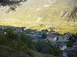 Chelin village as seen from the Véreillaz forest.