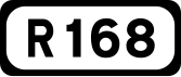 R168 road shield}}