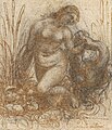 Leonardo da Vinci: Studie für eine Kniende Leda, um 1503–1507, Museum Boijmans Van Beuningen, Rotterdam