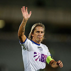 Míchel Salgado Teheránban egy jótékonysági mérkőzésen 2015-ben