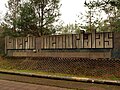 Monument bij de ingang van het vernietigingskamp Paneriai in Litouwen