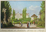 Reichels Garten mit dem Mittelhaus um 1830