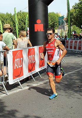 Romain Guillaume beim Ironman 70.3 Pays d'Aix, 2015