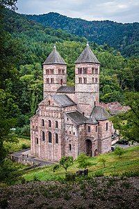 Rest der Abteikirche Murbach in Murbach aus dem 12. Jahrhundert