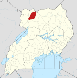 District location in Uganda