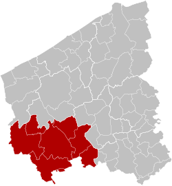 Location of the arrondissement in West Flanders