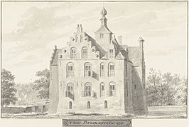 Kasteel Bulkestein, door Cornelis Pronk in 1728 getekend.