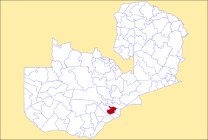 District location in Zambia