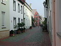 Die Fieselstraße, Altstadtgasse in Moers