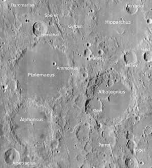 Horrocks (oben rechts) und Umgebung (LROC-WAC)