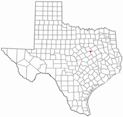 Location of Mount Calm, Texas