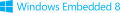 Windows Embedded 8 logo and wordmark (light blue)