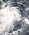 Typhoon Milenyo (Xangsane) shortly before landfall on Samar Island.