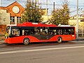 Trolleybus "Avangard" at the Bezhitsa market, route 11T