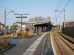 Castricum, Inselbahnsteig am Bahnhof Castricum