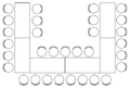 Blockbestuhlung in U-Form