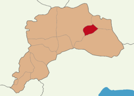 Map showing Çeltikçi District in Burdur Province