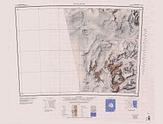 Mittelteil des Mackay-Gletschers im Südosten der Karte