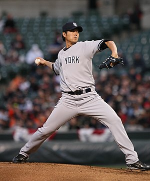 Chien-Ming Wang pitching