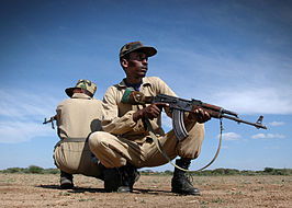 Ethiopische soldaten op training (foto: dec 2006).