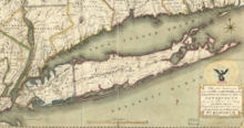 Map of Long Island with Moriches Inlet present