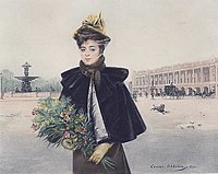 Louise Abbéma: Porträt von Jeanne Samary, Aprilmorgen, Place de la Concorde, Paris, 1894