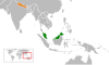 Location map for Malaysia and Nepal.