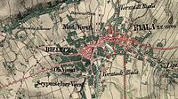 Karte der Städte Bielitz und Biala 1855
