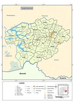 Kaart van Ngoma district