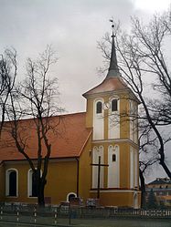 Die einstige evangelische Pfarrkirche und heute katholische Marienkirche in Orzysz (Arys)