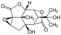 Structuurformule van picrotine