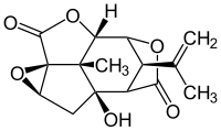 Structuurformule van picrotoxinine