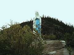 The statue of Notre-Dame-du-Saguenay