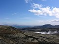 Blick vom Hengill zum See