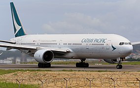 A Boeing 777-367 (B-HNK) in The Spirit of Hong Kong special livery