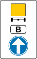 D4: vorgeschriebene Fahrtrichtung – Gefahrguttransporte