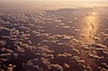 Wolkenoberseite aus dem Flugzeug gesehen