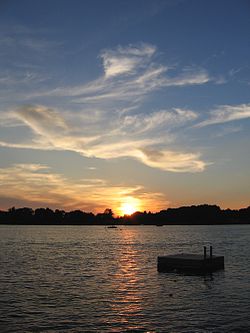 Sunset on Copake Lake