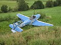 Flugzeugwrack im Außengelände des Curioseum