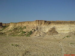 A sand mine in Frolovsky District