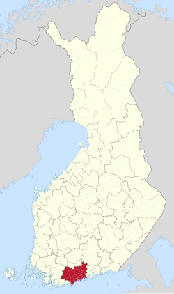 Location of Helsinki sub-region