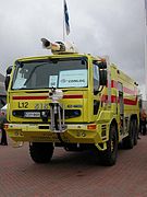 Crashtender op Jyväskylä airport, Finland