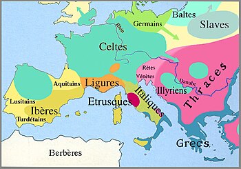 Sprachenverteilung in Europa um 300 v. Chr.
